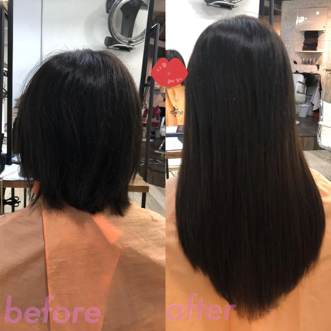 ロング カラー パーマ ヘアアレンジ シールエクステ エクステ カット エクステ ヘアセット 八巻 晴香のヘアスタイル