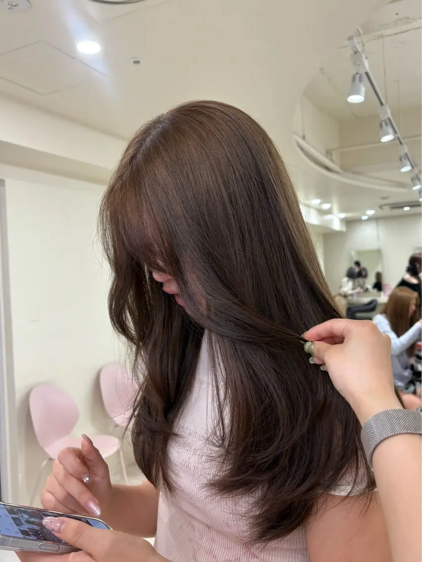 ミディアム カラー ヘアアレンジ 💟RINNA 艶カラー💟のヘアスタイル