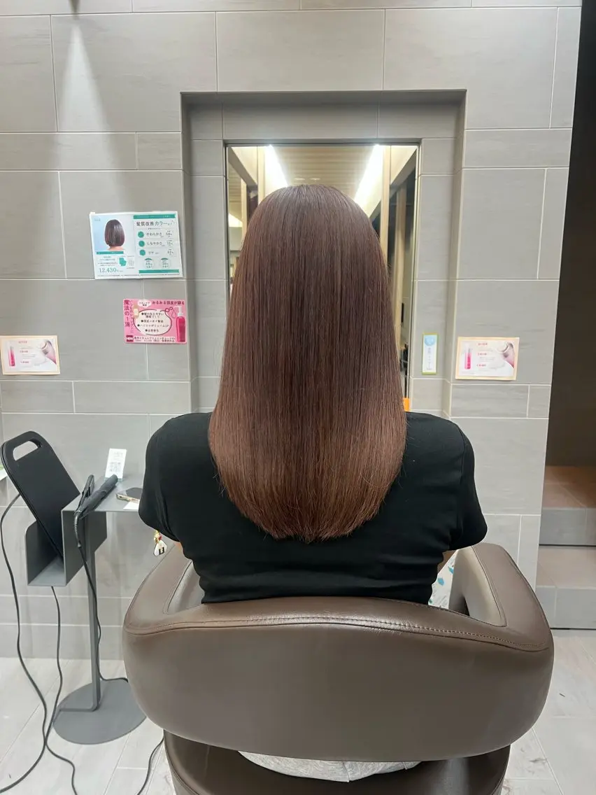 ロング ヘアカラー 森川 紗菜のヘアスタイル