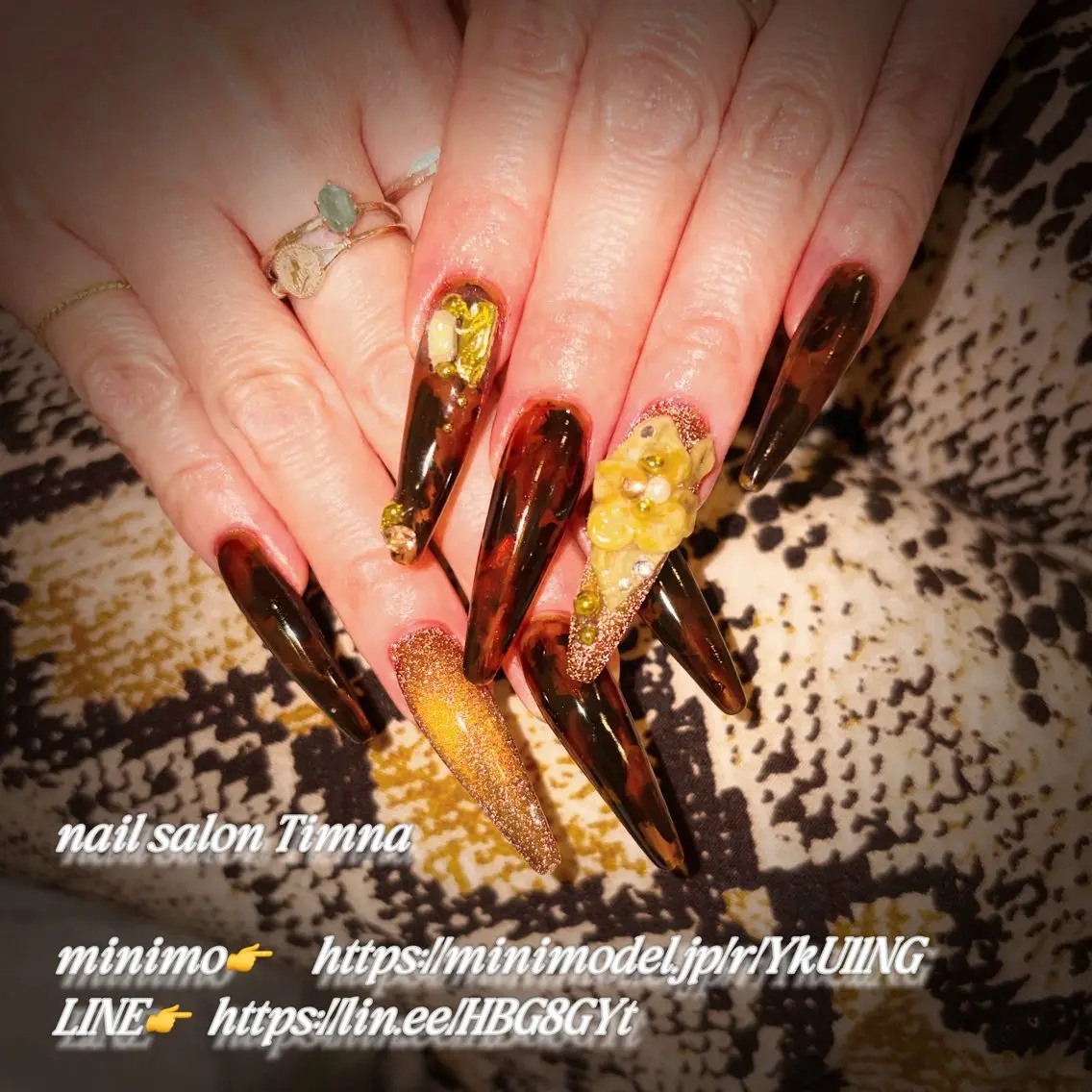 ロング ハンドネイル NAILSALON 🍔Timna🍟のネイルデザイン