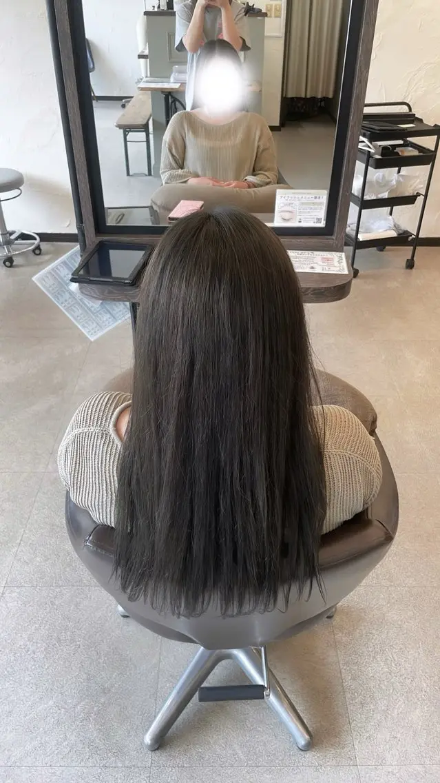 ロング カラー ブリーチ ブリーチなしカラー 川村 瑠奈／艶髪／髪質改善のヘアスタイル
