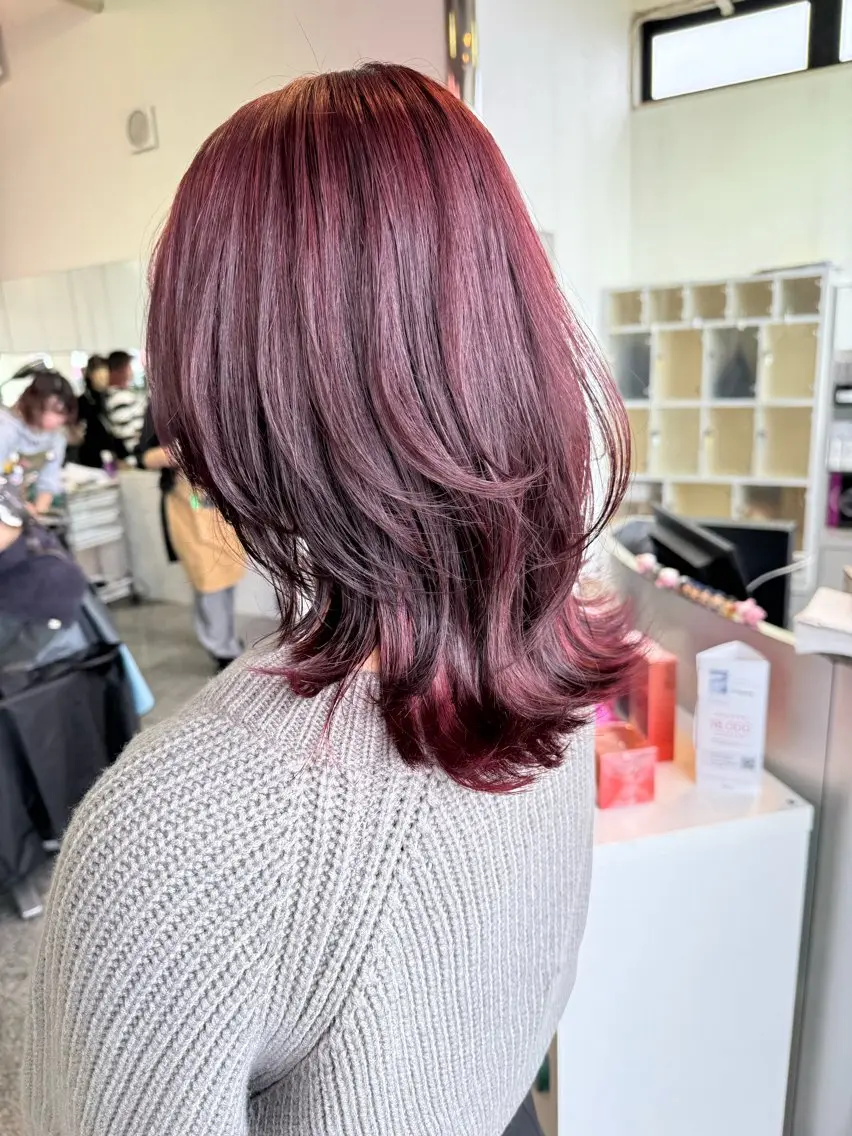 セミロング カラー レイヤーカット ウルフカット 🫧ヒシダアキ taboo.i🫧のヘアスタイル