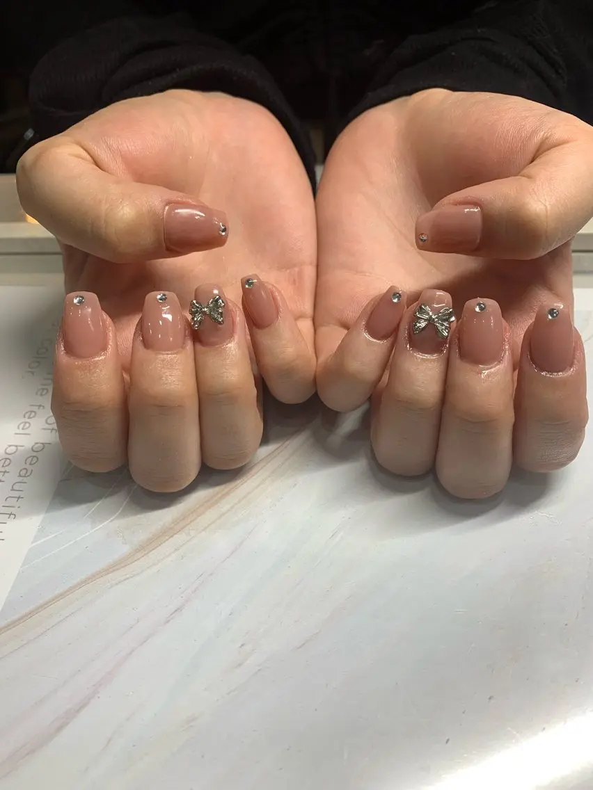 ネイル フレンチネイル ジェルネイル 韓国ネイル マグネットネイル マグネットフレンチ akina nailsのネイルデザイン