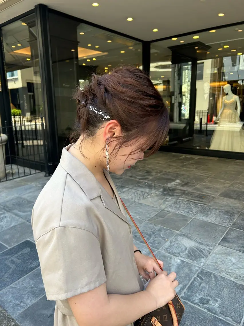 ショート ヘアアレンジ ボブ ヘアセット AKO .のヘアスタイル