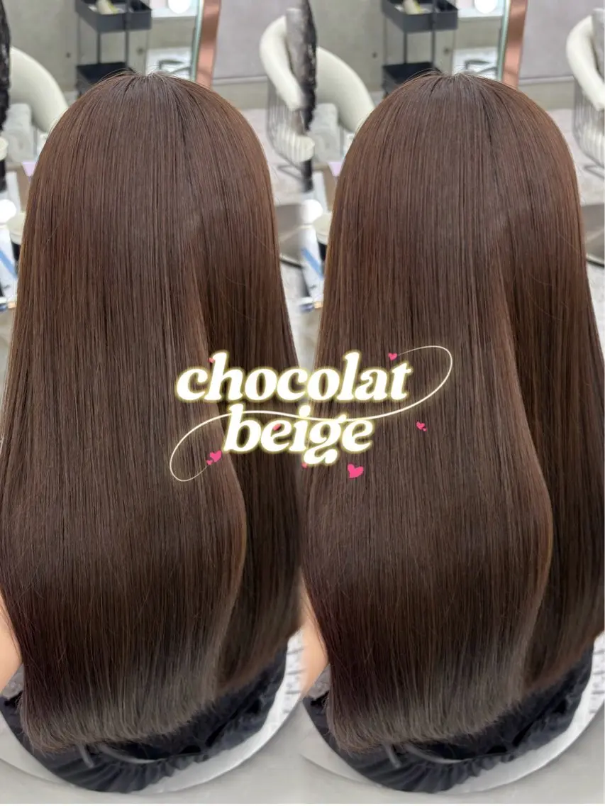 カラー ベージュカラー ブリーチ ショコラベージュ 透明感カラー ダブルカラー カット ヘアカラー トリートメント ブリーチなしベージュ 🤎kotomiのヘアスタイル