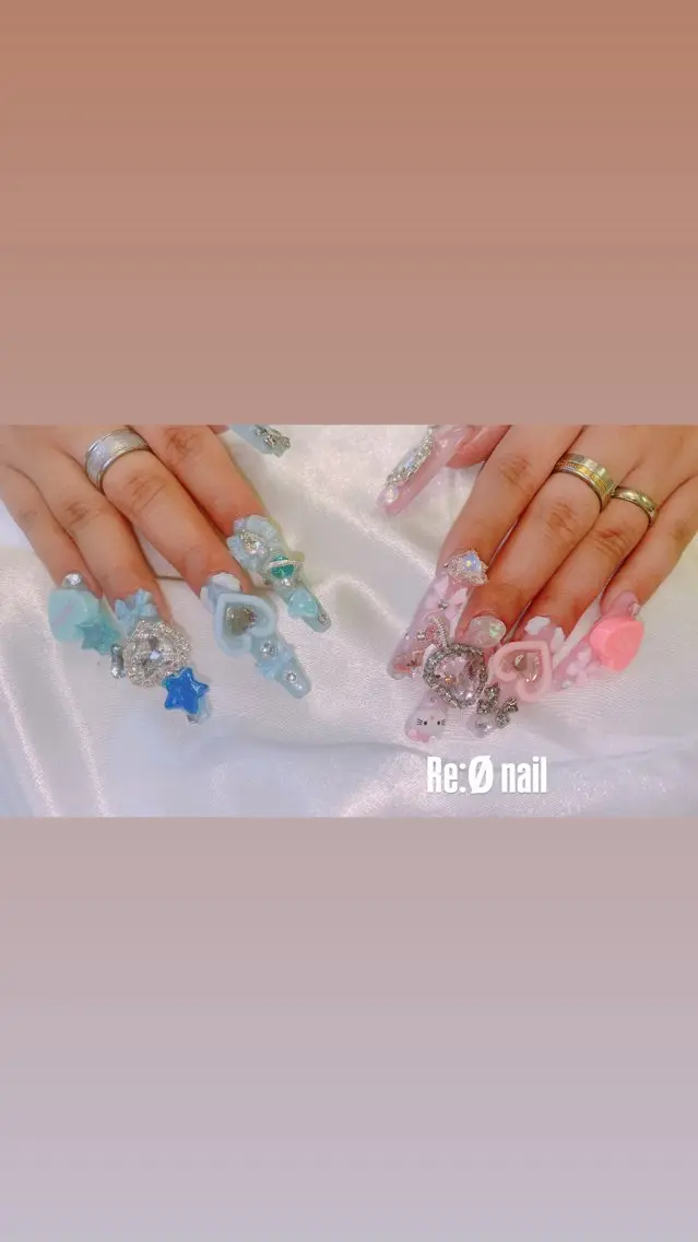 スカルプネイル🦄《長さ出し10本》やり放題‪🌈持ち込みも可の写真