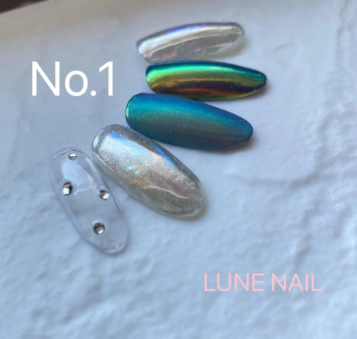 ショート ネイル オーロラネイル クリアネイル ミラーネイル シンプルネイル ハンドネイル LUNE NAILのその他イメージ