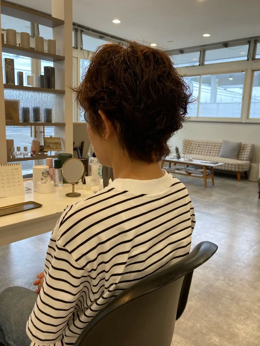 ショート パーマ カット パーマ 星野 美沙のヘアスタイル