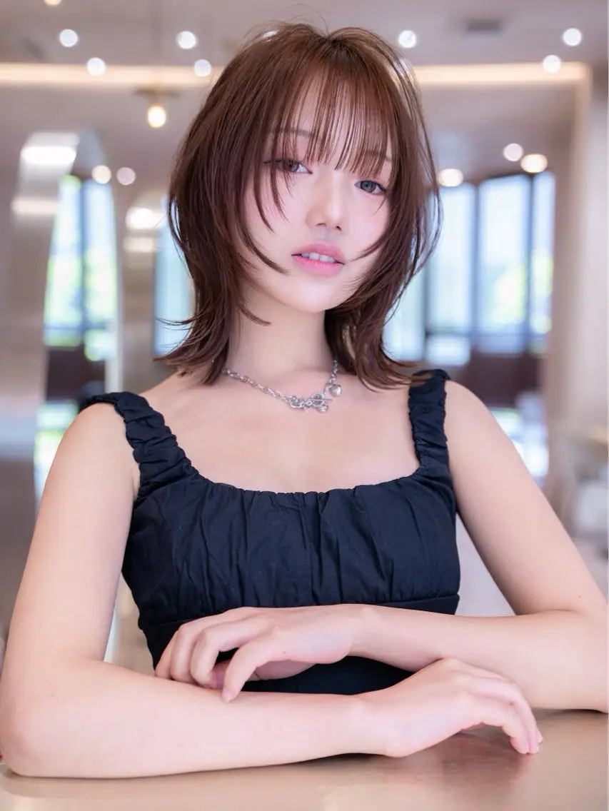 ミディアム カラー カット ヘアカラー トリートメント 🉐レイヤー/塩見 弘樹🉐渋谷のヘアスタイル