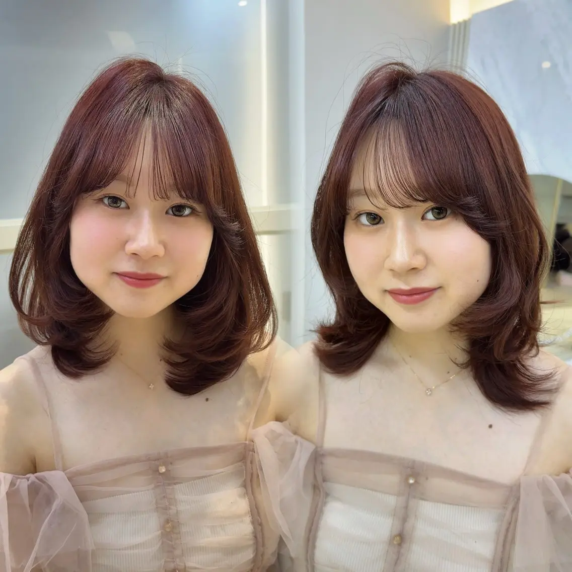 ミディアム ミディアムレイヤー レイヤーカット カラー/ヘアセット Nanami💗のヘアスタイル