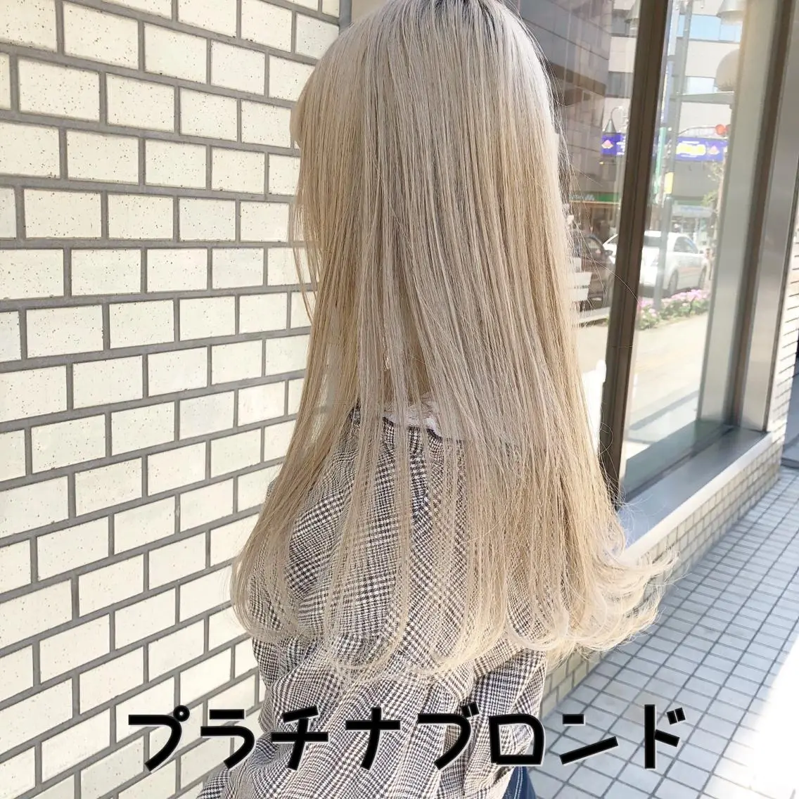 ロング カラー パーマ ヘアアレンジ ブロンド 外国人風カラー ヘアカラー ハイトーン特化🤍 浦住のヘアスタイル