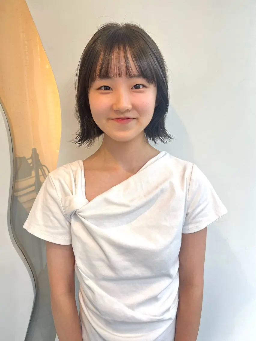 ショート カラー ヘアアレンジ オリーブカラー ボブ/透明感カラー /大宮/たぐち🥣のヘアスタイル