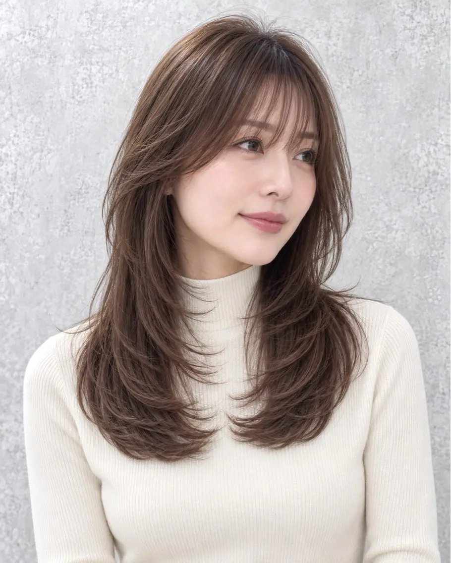 セミロング 臼井 美羽のヘアスタイル
