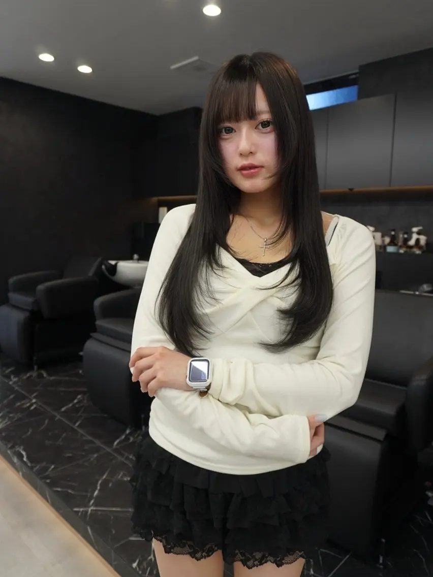 ロング カット ヘアカラー エクステ 谷村 龍之輔のヘアスタイル