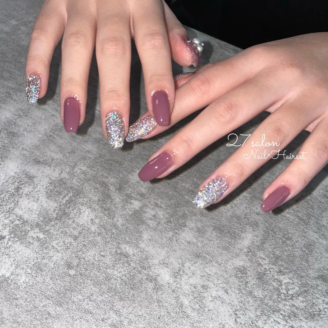 ネイル フラッシュネイル シンプルネイル 27salon yuinaのネイルデザイン