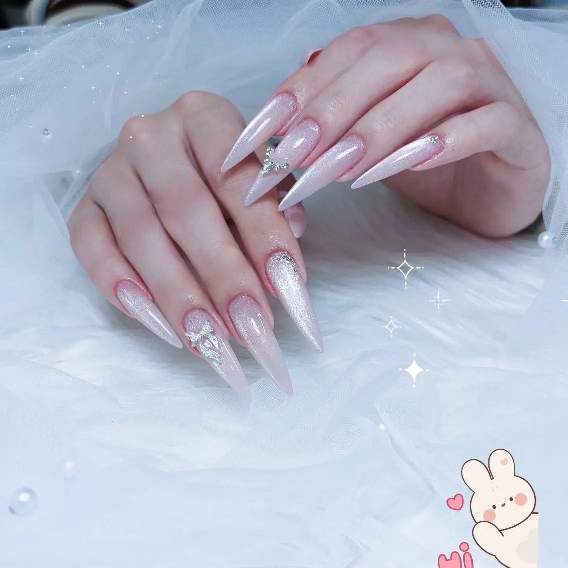 ネイル フレンチネイル グラデーション 韓国ネイル マグネットネイル ミラーネイル ハンドネイル YURI NAILのネイルデザイン