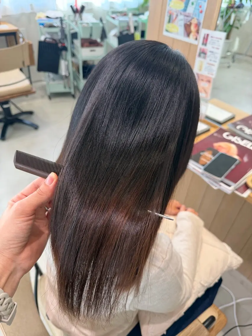 ミディアム カット ヘアカラー トリートメント Tamagawa Sakiのヘアスタイル