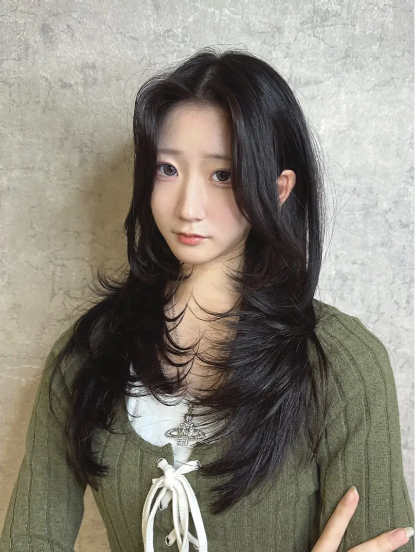 ロング トレンド韓国レイヤー 🇰🇷のんのヘアスタイル