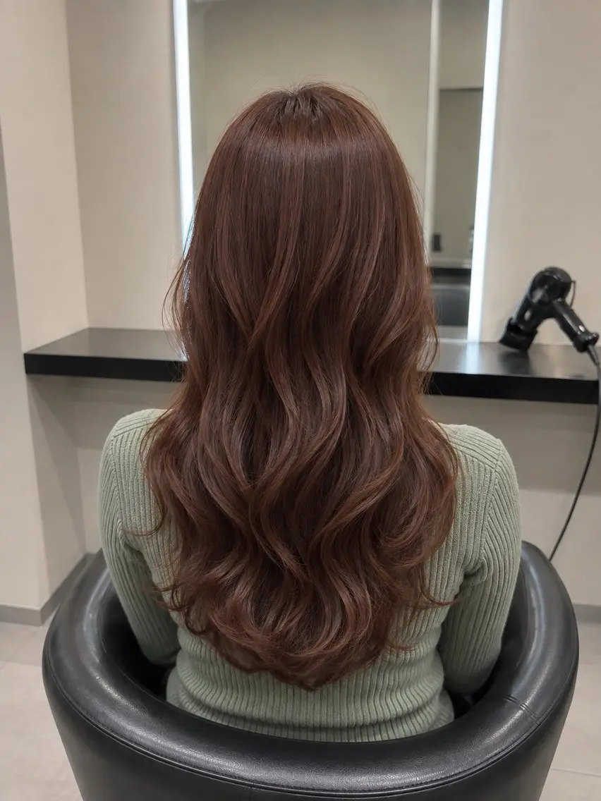 ミディアム カラー ブラウンカラー トリートメント 🌈ウルトワ水素 髪質改善naru🌈のヘアスタイル