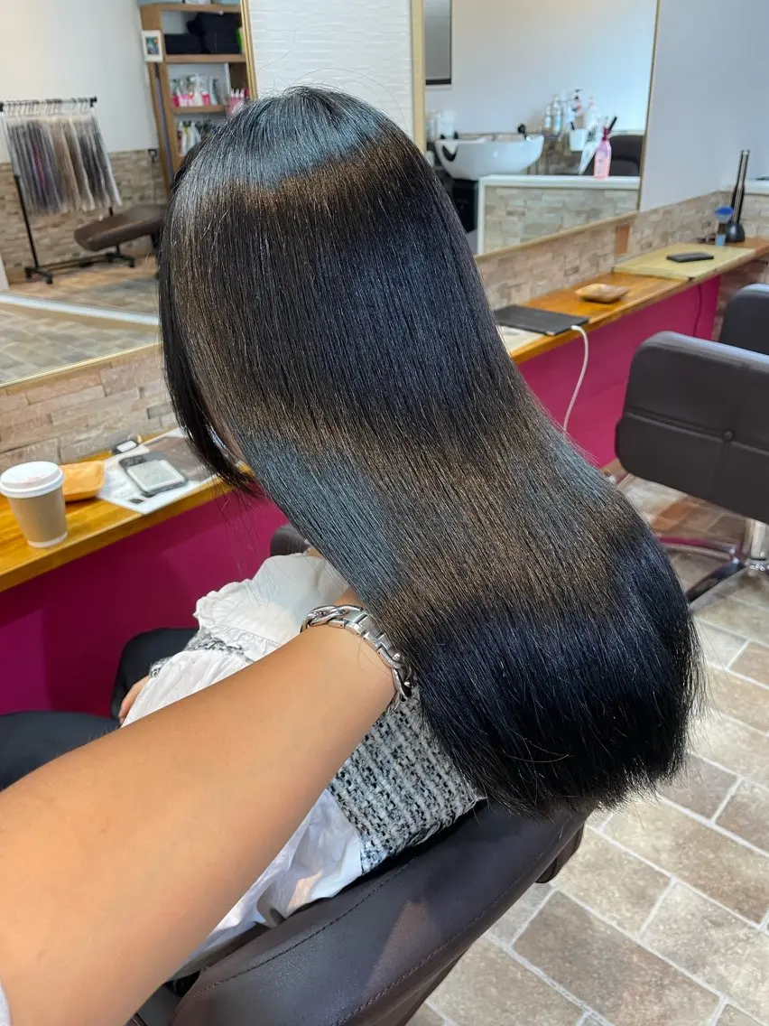 ロング カラー 髪質改善 トリートメント カット ヘアカラー トリートメント YUI/ ブリーチカラー🌷のヘアスタイル