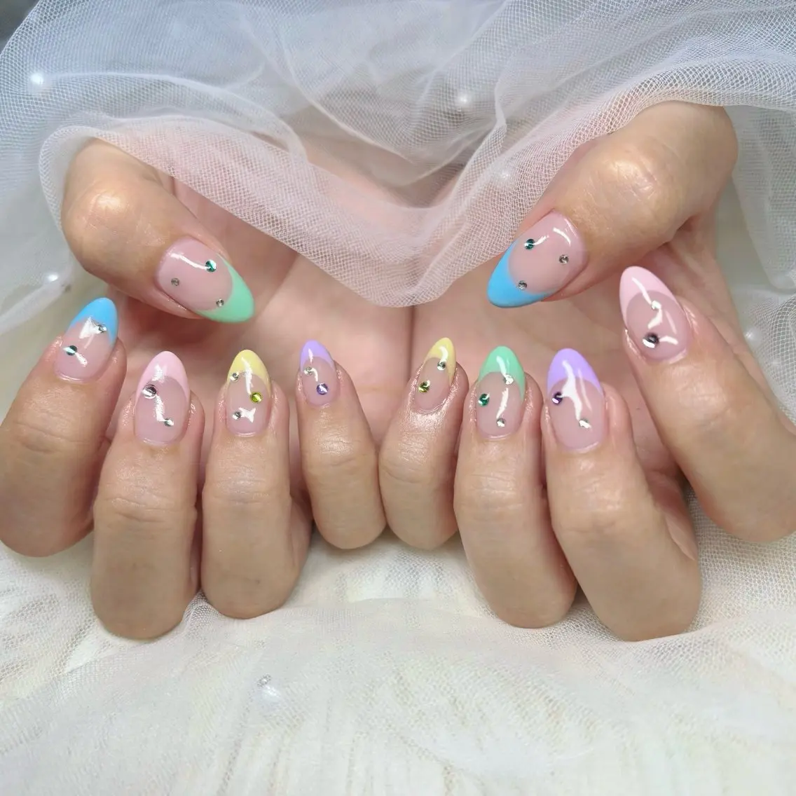 ネイル ハンドネイル Y🩵 Jasmineのネイルデザイン