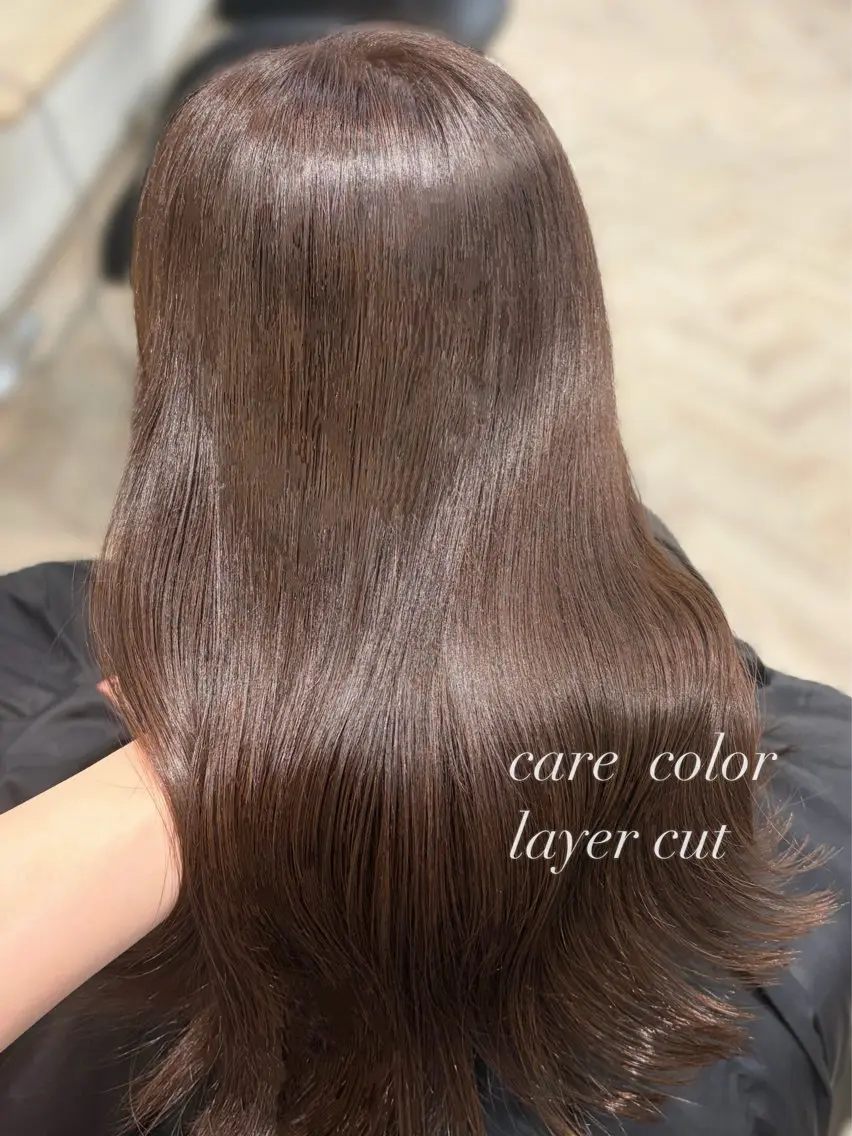ロング カラー トリートメント カット ヘアカラー トリートメント 名駅/sHiHo/透 明感カラー✨🎀/のヘアスタイル