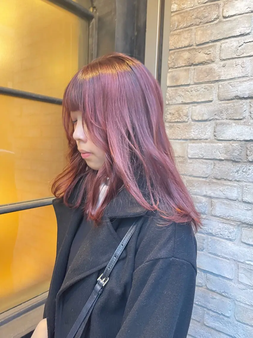 ミディアム アッシュ 韓国式パーマ🔥 ブリーチ🔥TOMOのヘアスタイル