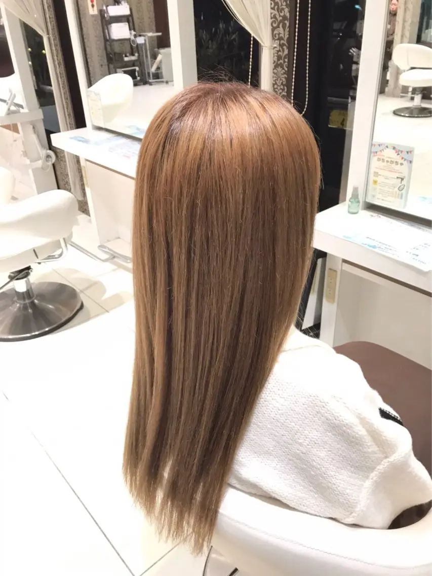 ロング カラー ブリーチ ダブルカラー ヘアカラー 艶髪/透明感 /YURIA🤍のヘアスタイル