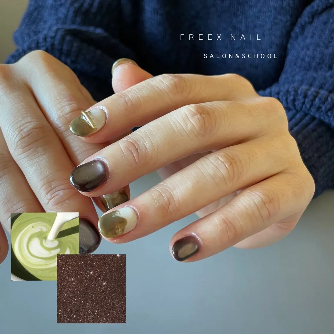 ネイル マグネットネイル ハンドネイル ハンドケア freex nail /ニュアンス/個性派のネイルデザイン