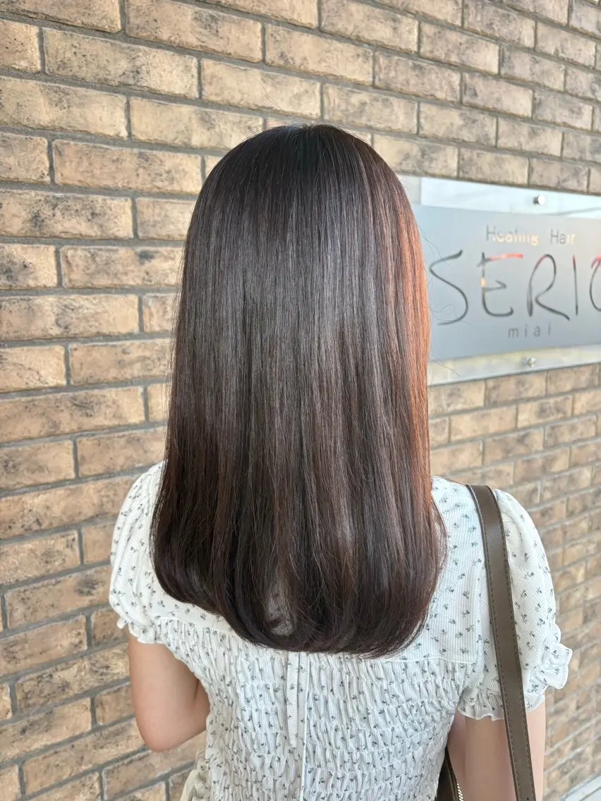セミロング カラー ベージュカラー 田中 愛華のヘアスタイル