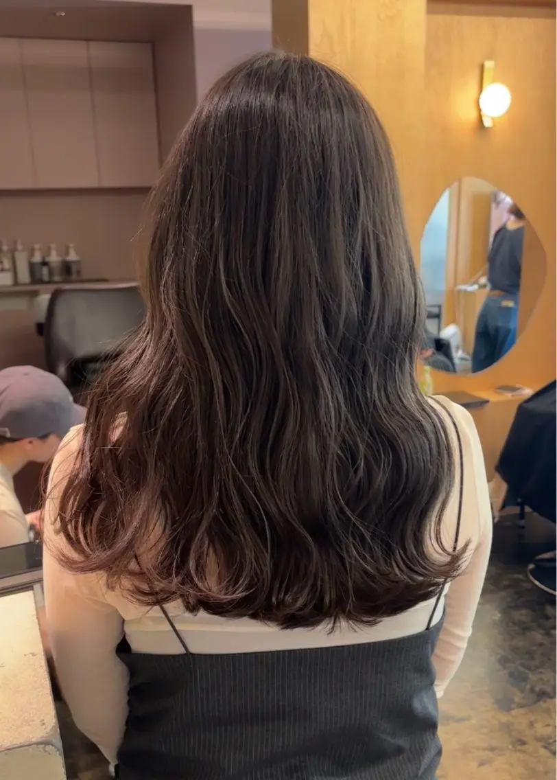 セミロング カラー ブリーチ 透明感カラー ダブルカラー グレージュ ブリーチなしカラー カット ヘアカラー トリートメント 西山 紗耶香🪽 透明感カラー/ボブのヘアスタイル