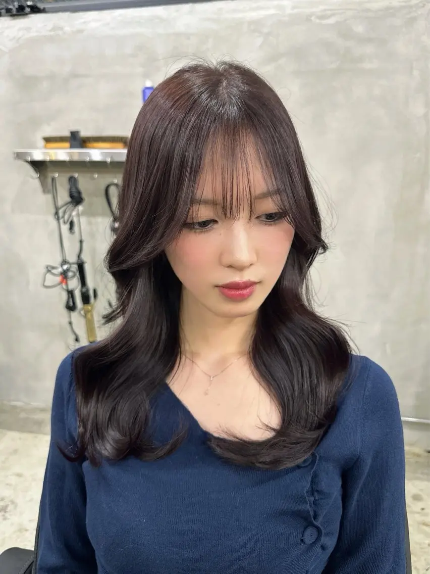 セミロング カラー カット ヘアカラー トリートメント 健太郎 髪質改善/透明感のヘアスタイル