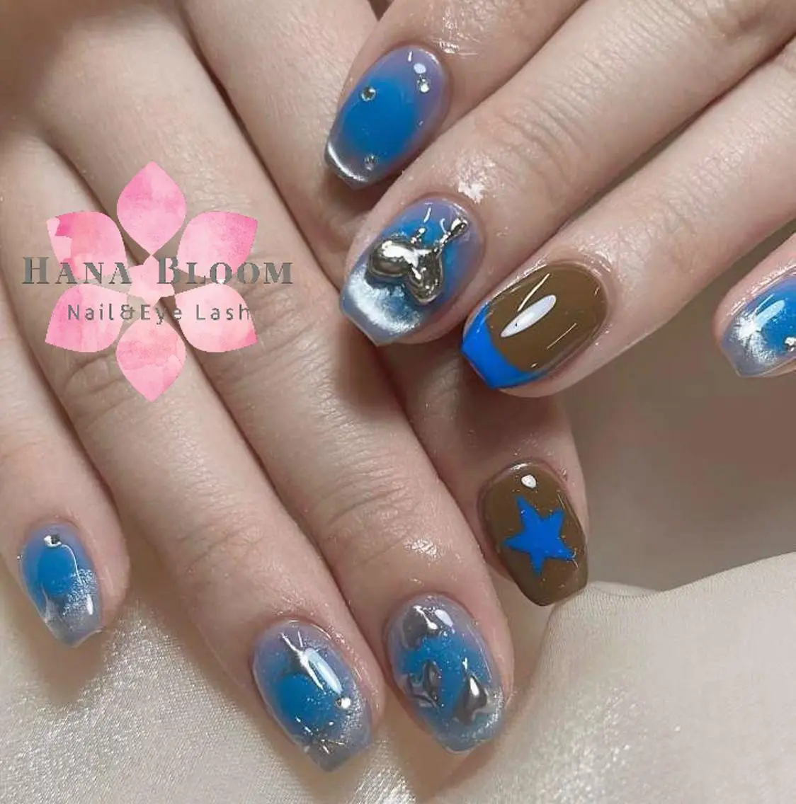 ネイル 長さ出し フットネイル 韓国ネイル マグネットネイル 持ち込み ハンドネイル ハンドケア Hana Bloom Nail 渋谷道玄坂のネイルデザイン