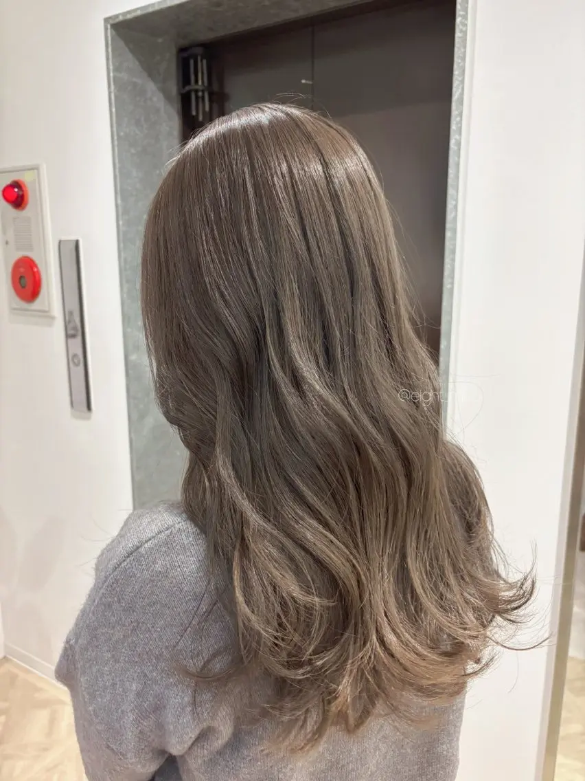 ロング カラー ベージュカラー 透明感カラー miku🖤名駅¦顔 周り¦ヘアケアのヘアスタイル