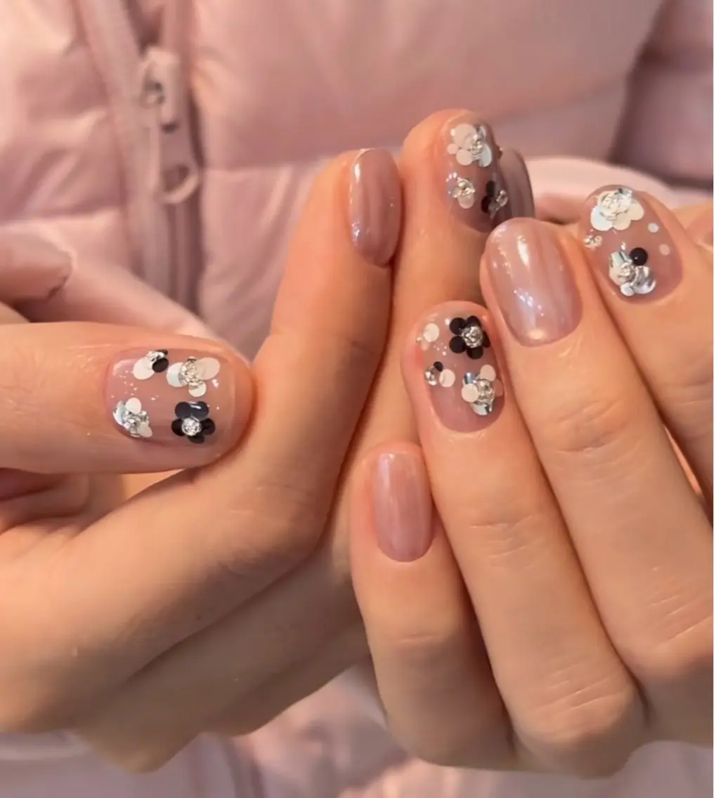 ネイル アートネイル べっ甲ネイル チークネイル 桜ネイル 成人式 ハンドネイル ハンドケア For you. Nail Salonのネイルデザイン