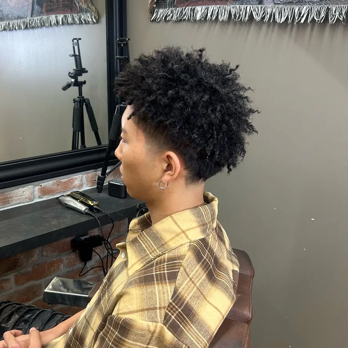 ショート パーマ メンズ 刈り上げ カット パーマ 💈針金パーマ/ ソフトアフロ💈望愛のヘアスタイル