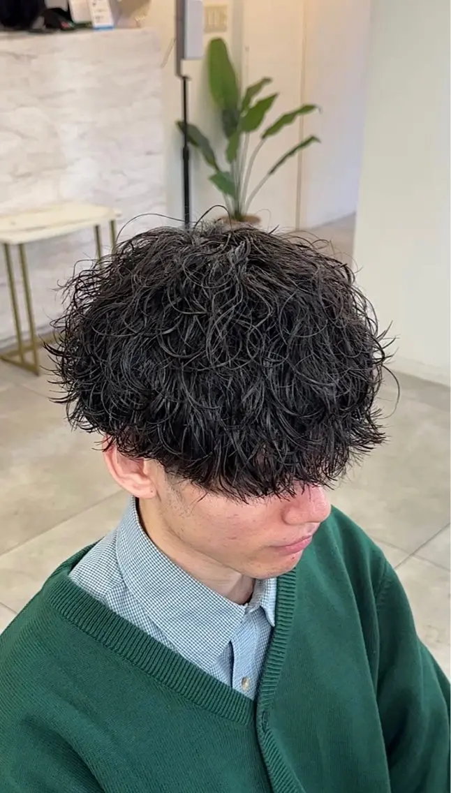 パーマ メンズ メンズパーマ 波巻きパーマ カット パーマ メンズパーマ/新宿/ サイカショウイチのヘアスタイル