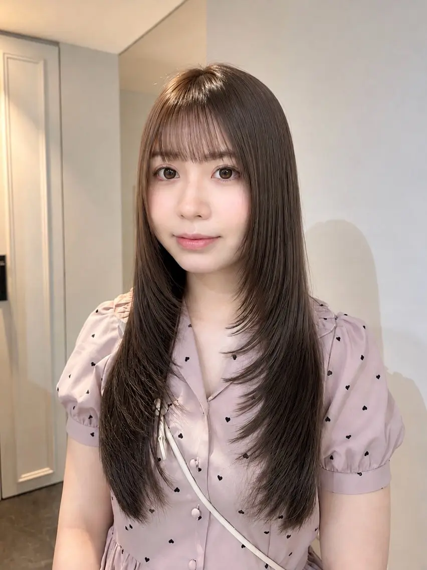 ロング カット ヘアカラー MOE レイヤー/新宿三丁目のヘアスタイル