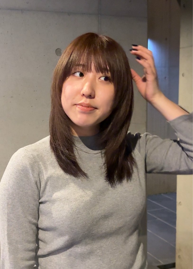 ミディアム カラー カット ヘアカラー トリートメント 韓国レイヤー/透明感 カラー/RIN🎀のヘアスタイル