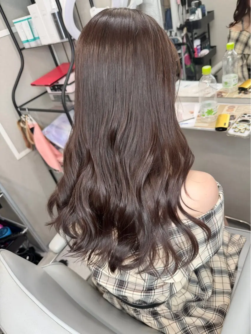 セミロング カラー ブリーチ 透明感カラー ブリーチなしカラー 髪質改善 ヘアカラー トリートメント 今井 勝也のヘアスタイル