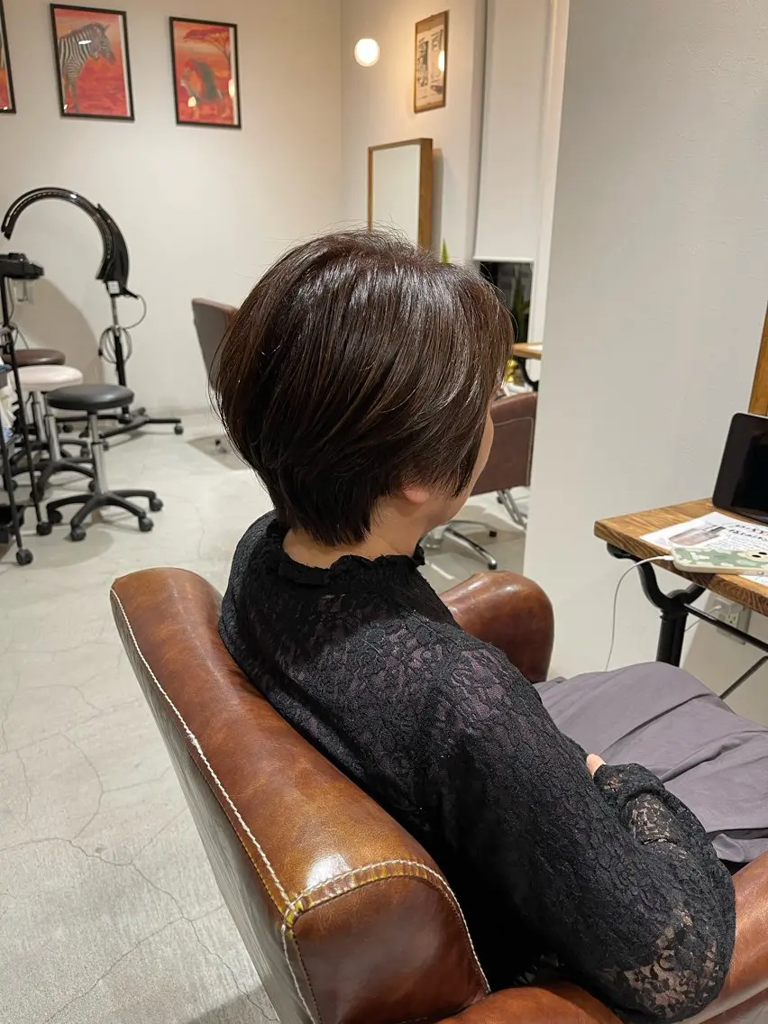 ショート カラー カット ヘアカラー 増田 夏季のヘアスタイル