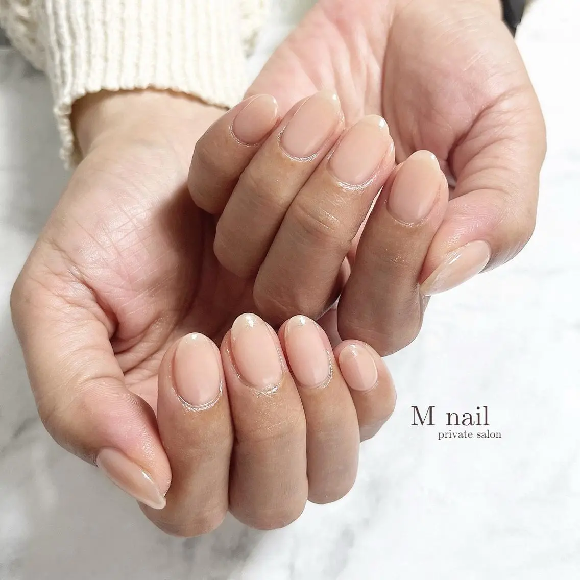 ネイル オーロラネイル フレンチネイル ハンドネイル M nailのネイルデザイン