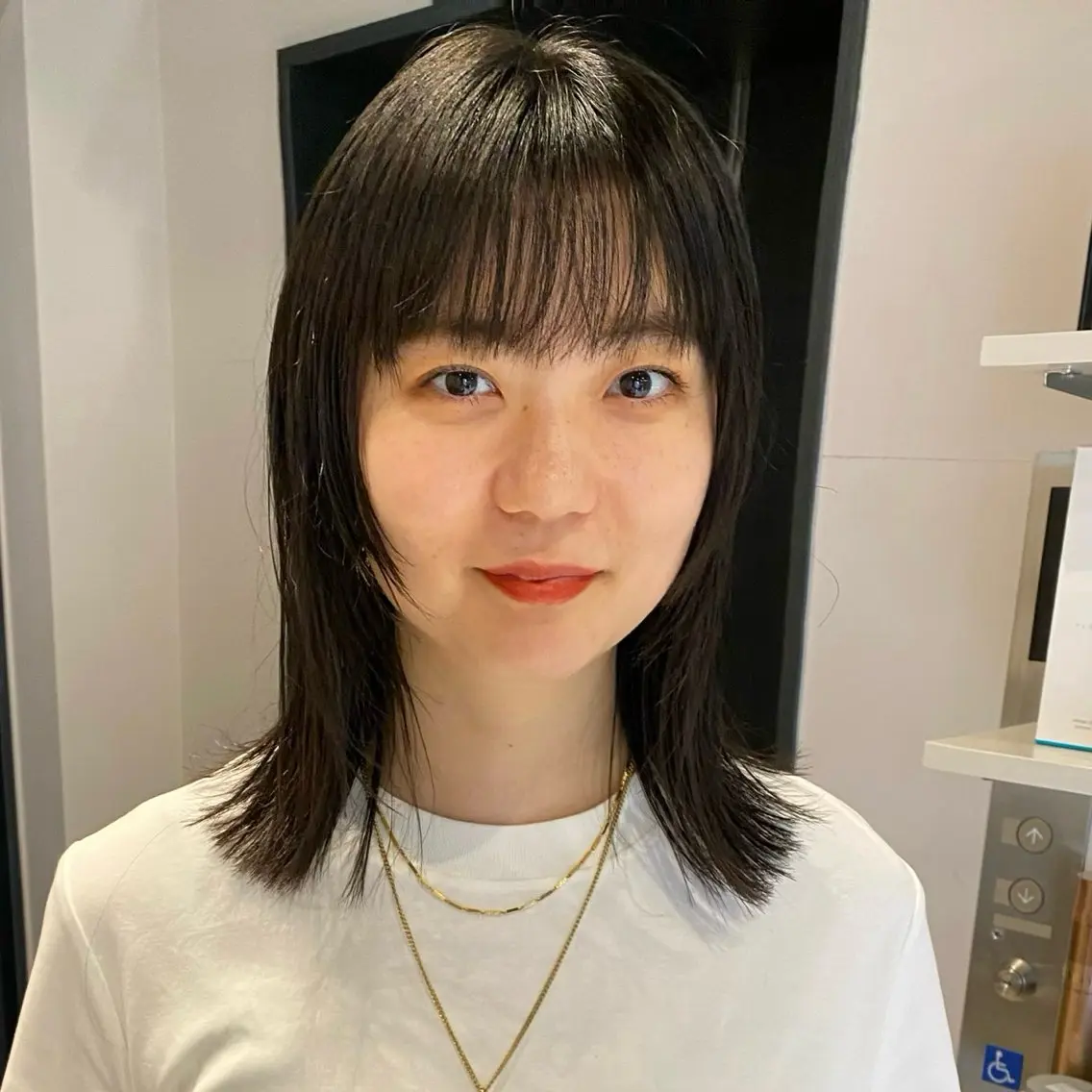ミディアム ミディアムパーマ ハイライト 髪質改善 レイヤーカット ショート職人 美容師【KENTA】のヘアスタイル