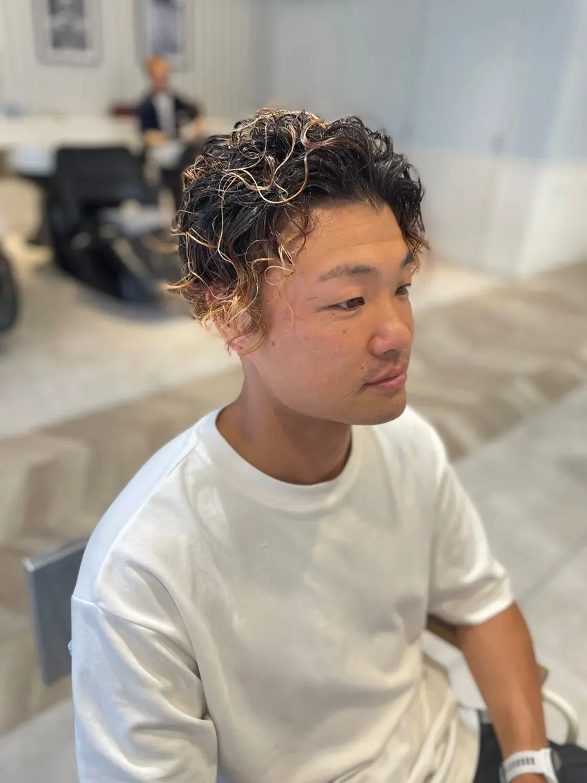 ショート パーマ メンズ カット パーマ メンズパーマ/カット / 古川　諒のヘアスタイル