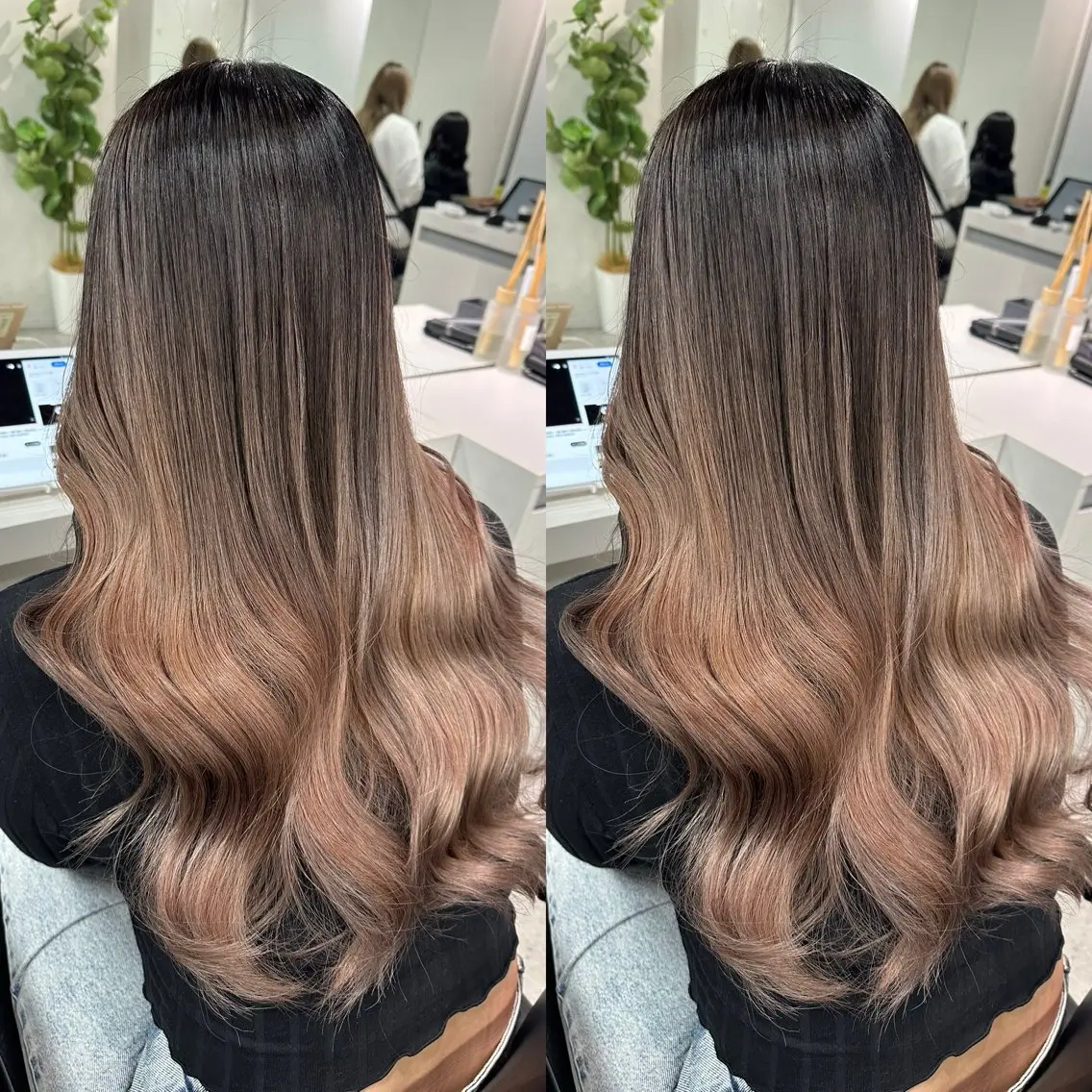 ロング バレイヤージュ ボブ🌈ナツヤのヘアスタイル