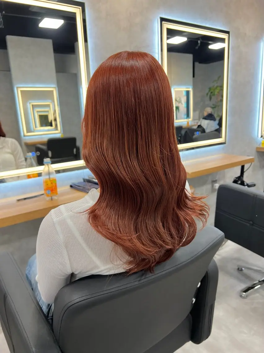 ロング ヘアカラー ヘアセット 透明感/韓国風 RENA🤎のヘアスタイル