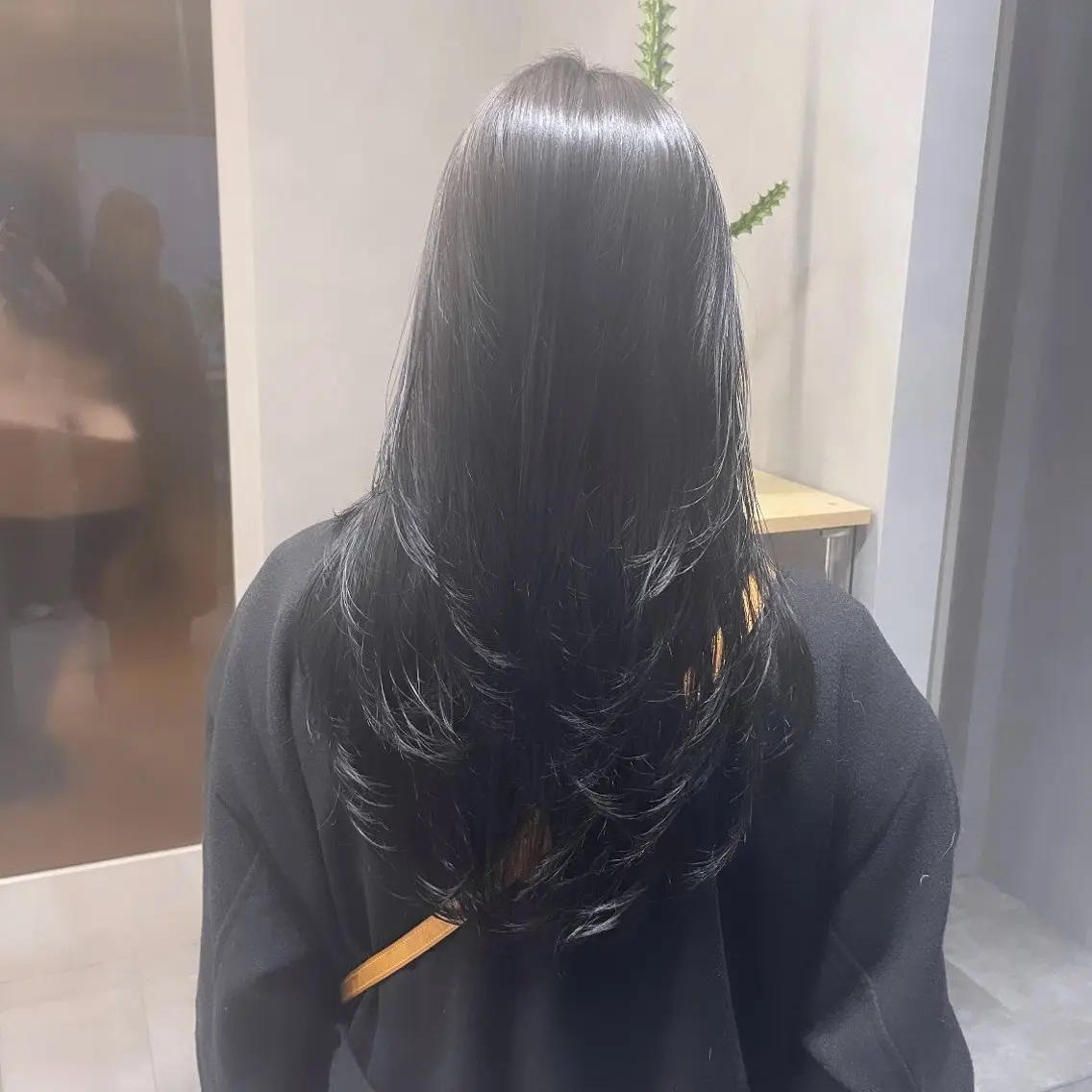 ロング カラー アッシュ アッシュグレー レイヤーカット カット ヘアカラー Rui/透明感カラー 暖色/レイヤーカットのヘアスタイル
