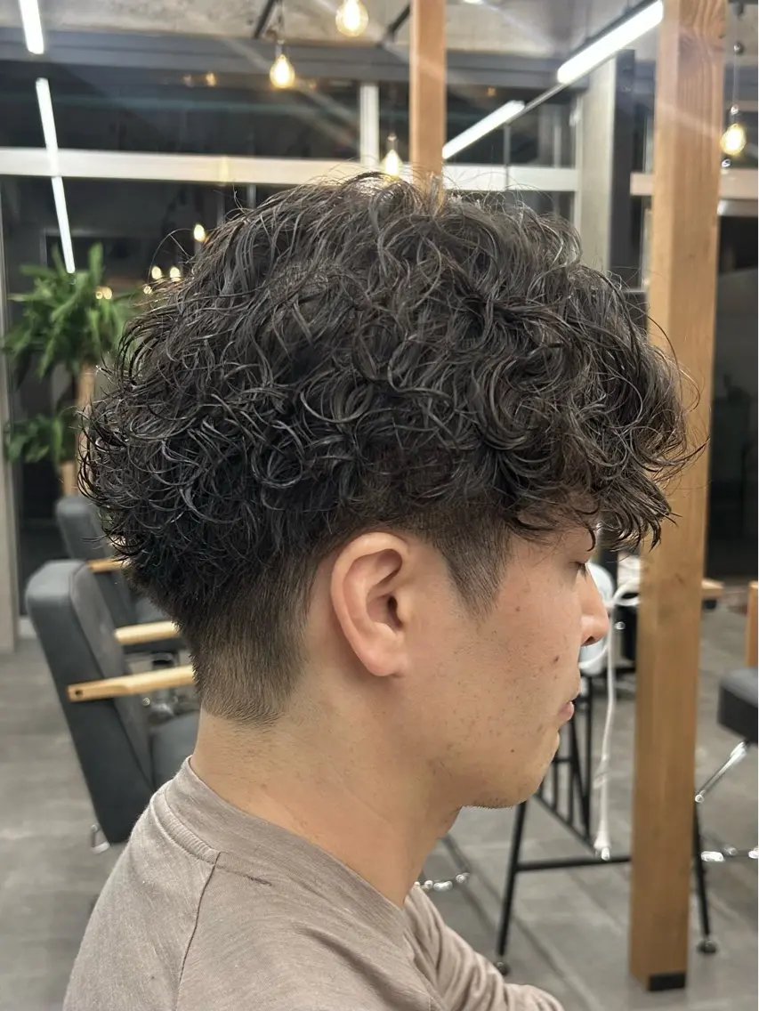 ショート パーマ メンズ メンズパーマ カット パーマ いちか🤍 COQU千葉のヘアスタイル