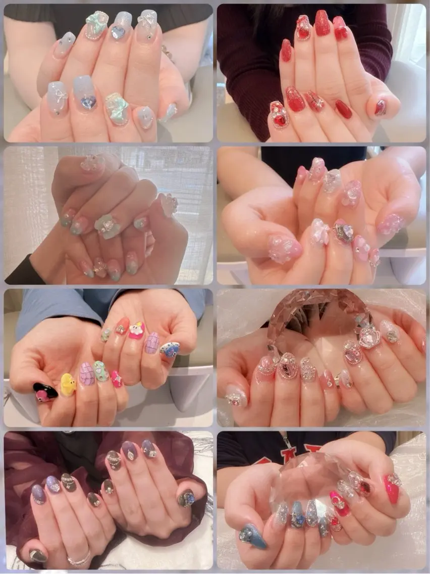 スカルプチュア💅埋め尽くし♡ピンクネイル🩷オフ無料🩷全部叶えたいコース♡の写真