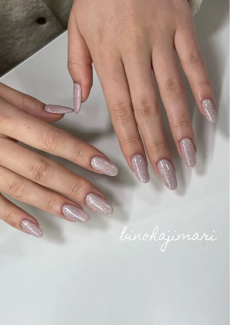 ネイル アートネイル フラッシュネイル ジェルネイル ラメ(グリッター) ピンク ♡Bivi♡自爪に 優しいネイルサロンのネイルデザイン